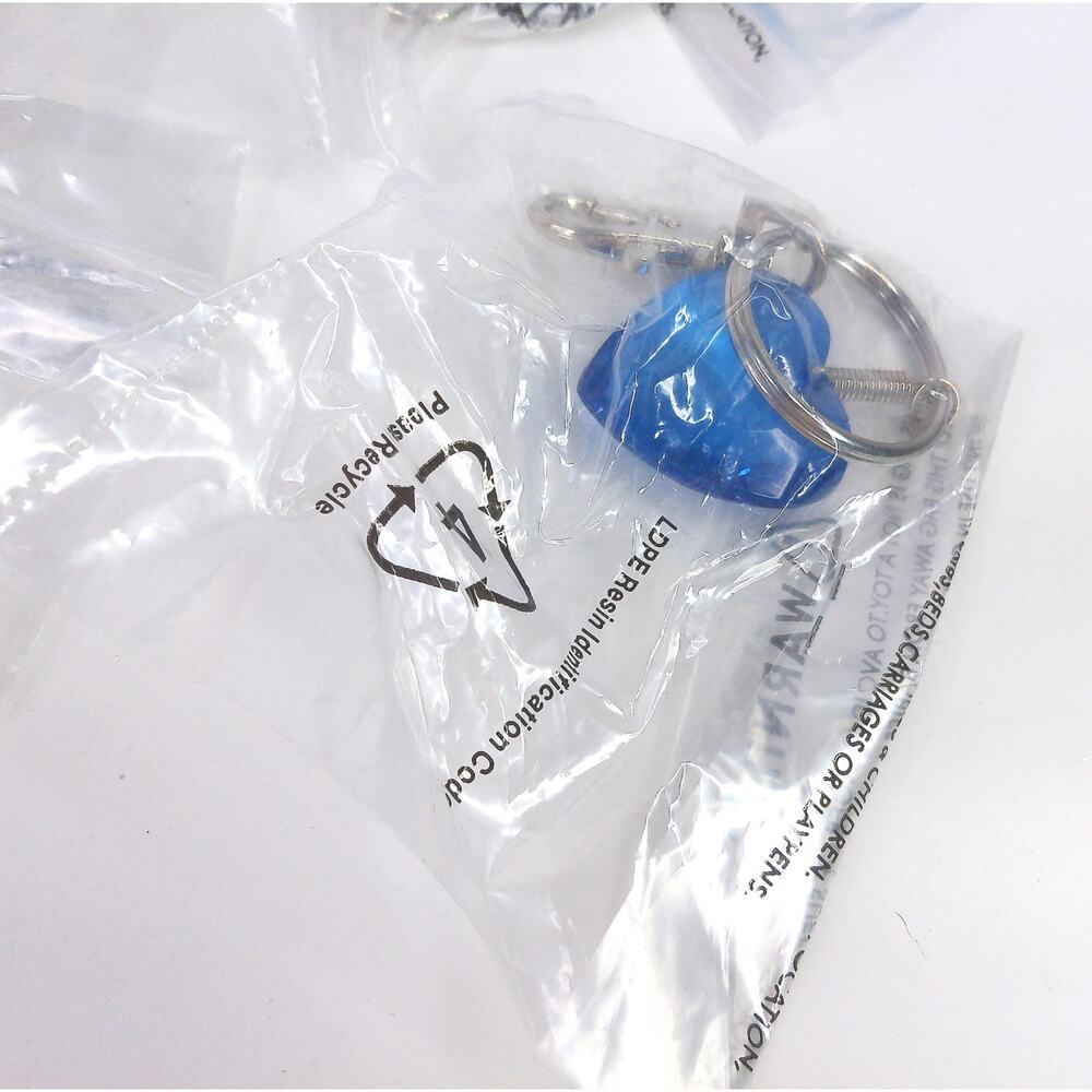 Acrylic Blue Heart Keychain Lot Reseller Flea Party Gift Giveaway Set of 17 - Picture 3 of 6